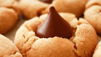 Sugar cookies with chocolate topping
